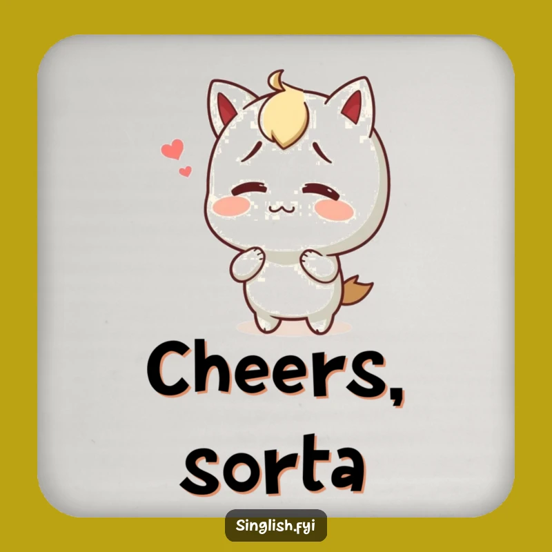 Funny Shrug Character Coaster: Protect Surfaces with Happy Confusion!