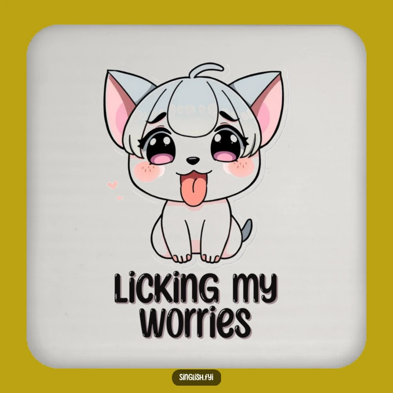 Funny Tongue Out Coaster - Cheeky Drink Protection, Playful Accessory Gift