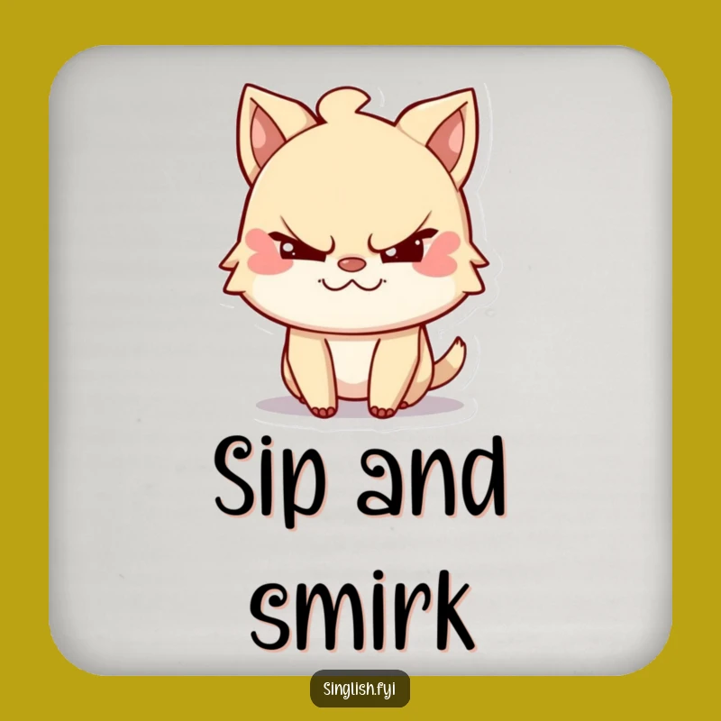 Funny Winking Character Coaster Set, Playful Protection for Surfaces, Gift