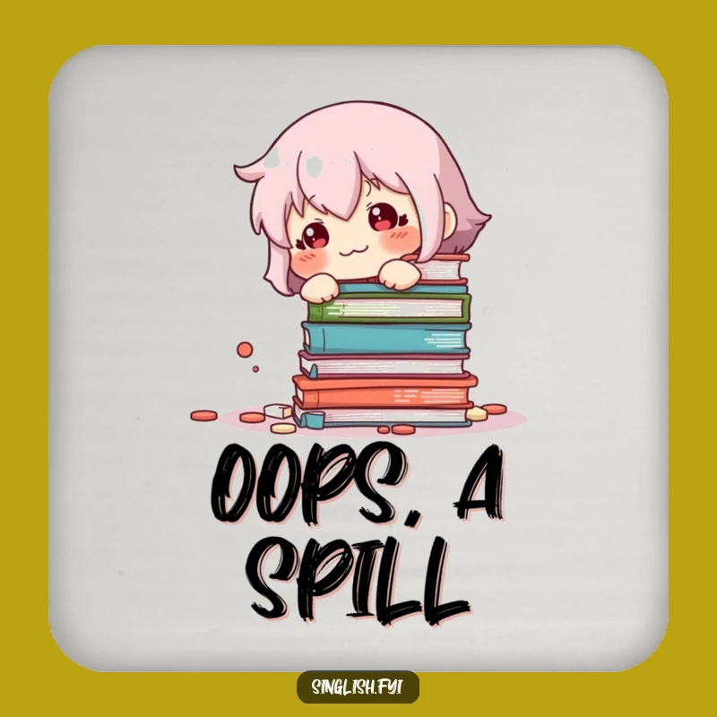 Funny Sheepish Book Knockover Coaster Set: Oops! Cute Protection, Ideal Funny Gift