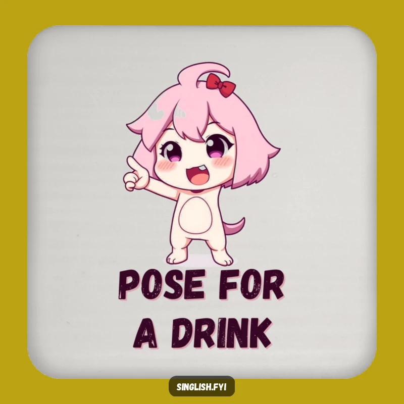 Protect Surfaces with Drama: Funny Posing Character Coaster!
