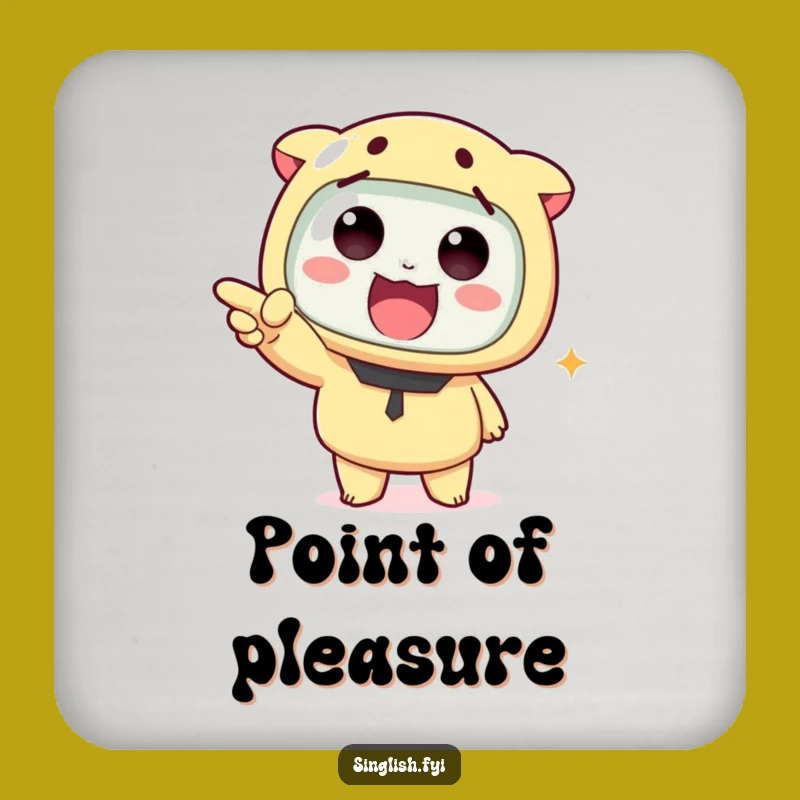 Protect Your Surfaces: Funny Pointing Character Drink Coaster!