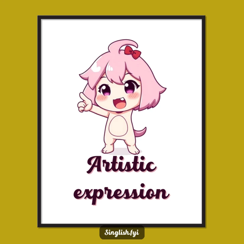 Artistic Funny Posing Character Poster - Decorate with Exaggerated Flair!