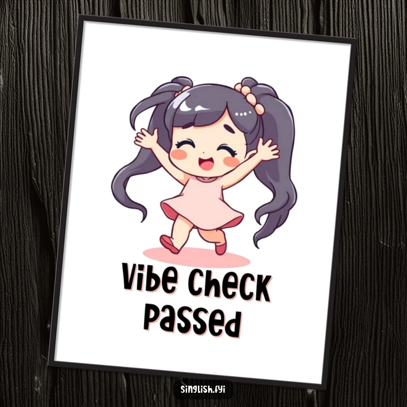 Funny Poster: A character dances energetically with a carefree expression, creating vibrant, humorous, and joyful wall art.