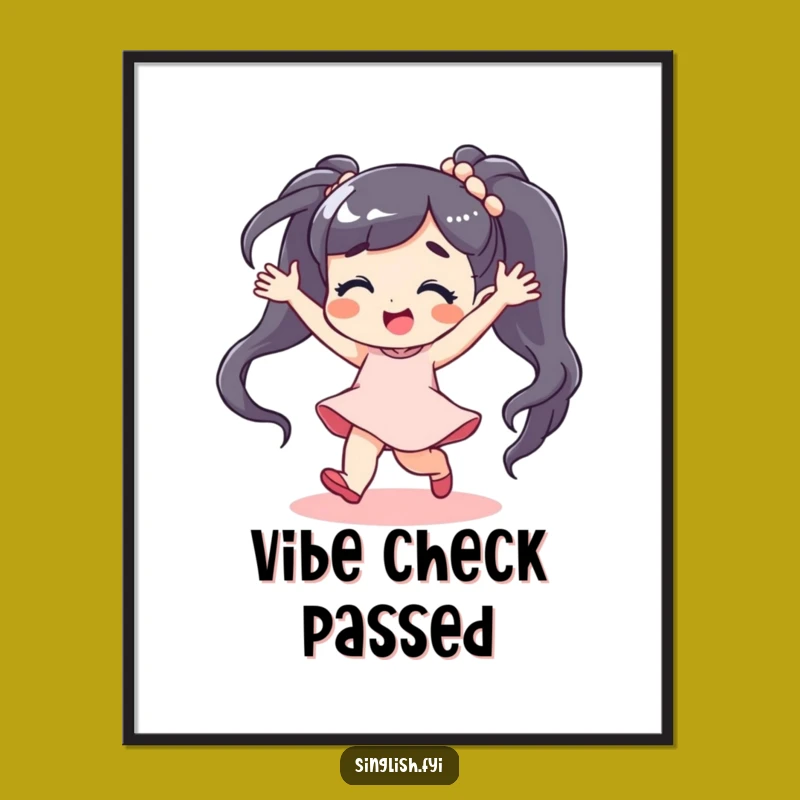 Funny Dancing Character Poster - Vibrant Art for a Carefree Vibe