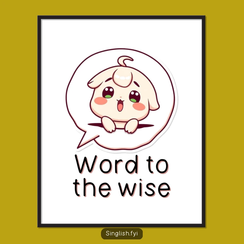 Funny Speech Bubble Poster: Surprised Character Art - Humorous Decor Gift