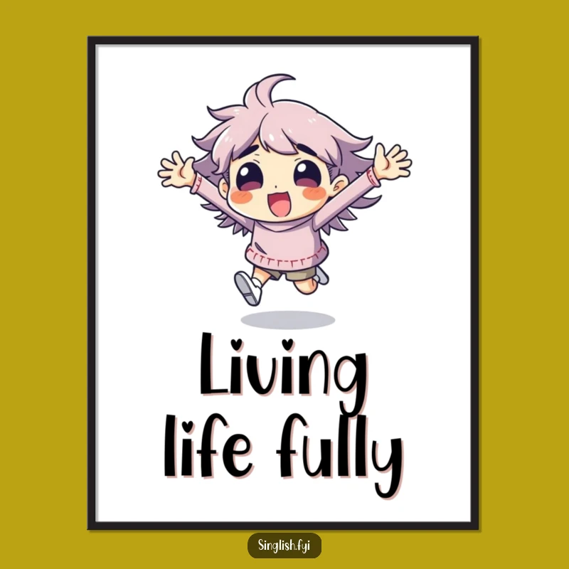 Funny Excitement Poster: Dynamic Wall Art Capturing Hilarious Energetic Motion Gift