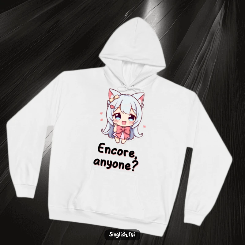 Funny Bowing Character Hoodie: A character enthusiastically bowing, offering cozy comfort and charming humor.