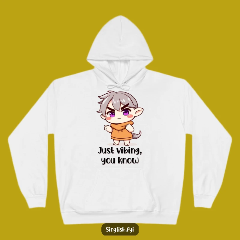 Funny Shrugging Character Hoodie - Cozy and Comical Nonchalant Wear