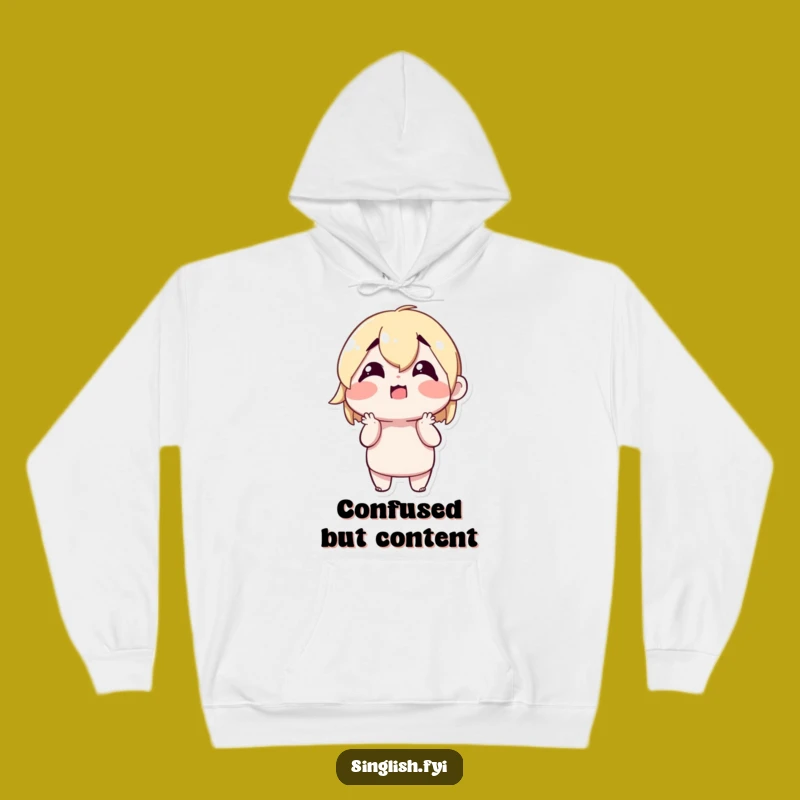 Funny Shrugging Character Hoodie - Cozy Confused Happy Wear, Ideal Funny Gift!