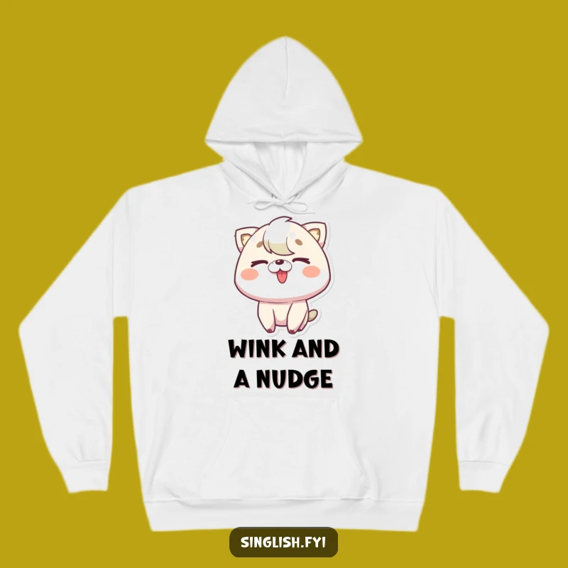 Funny Tongue Out Wink Hoodie: Playful Character Cozy Cheeky Gift