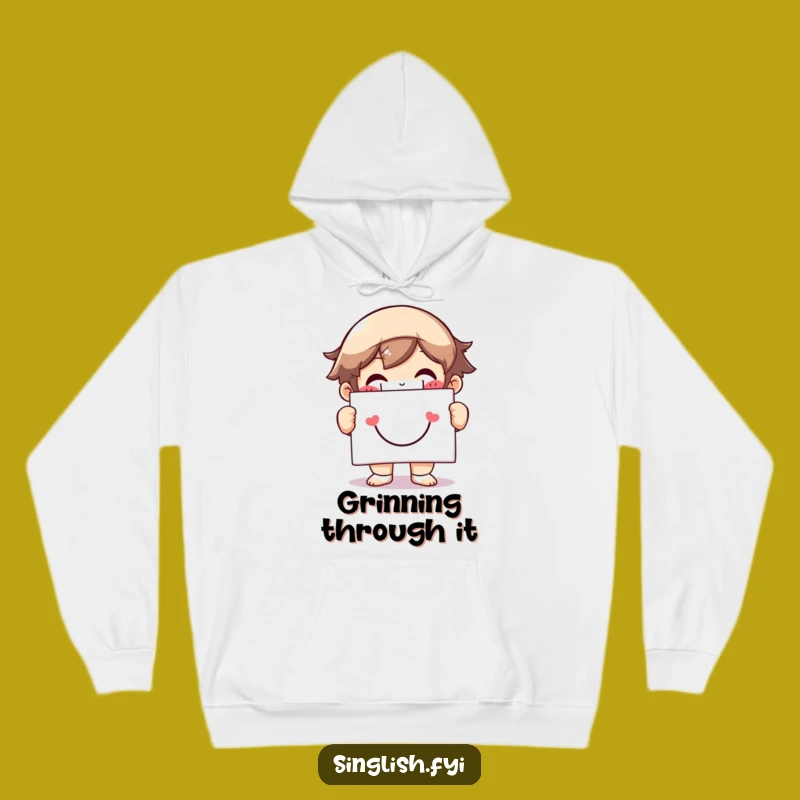 Funny Grinning Character Hoodie: Cozy Comfort with a Happy Smile