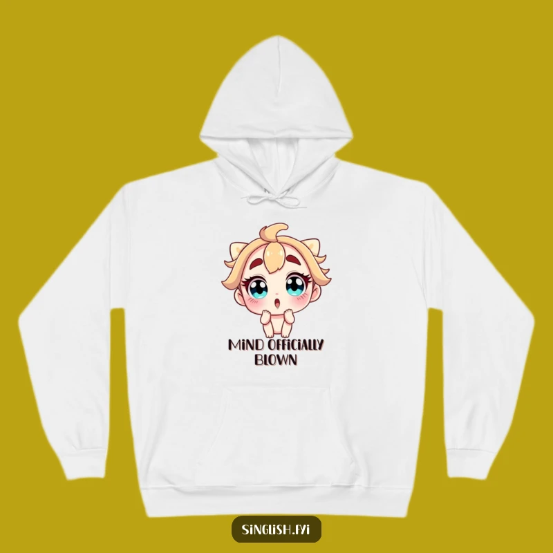Funny Hoodie: Cozy Surprise with Wide-Eyed Character - Perfect Warm Gift