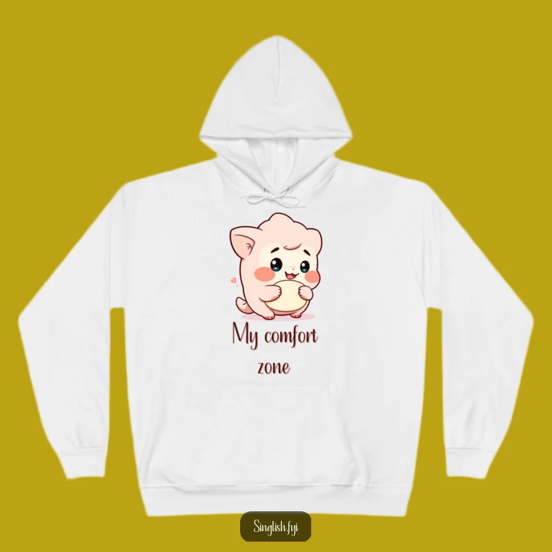 Funny Cheeky Lah Character Hoodie: Cozy Humor for Cold Days
