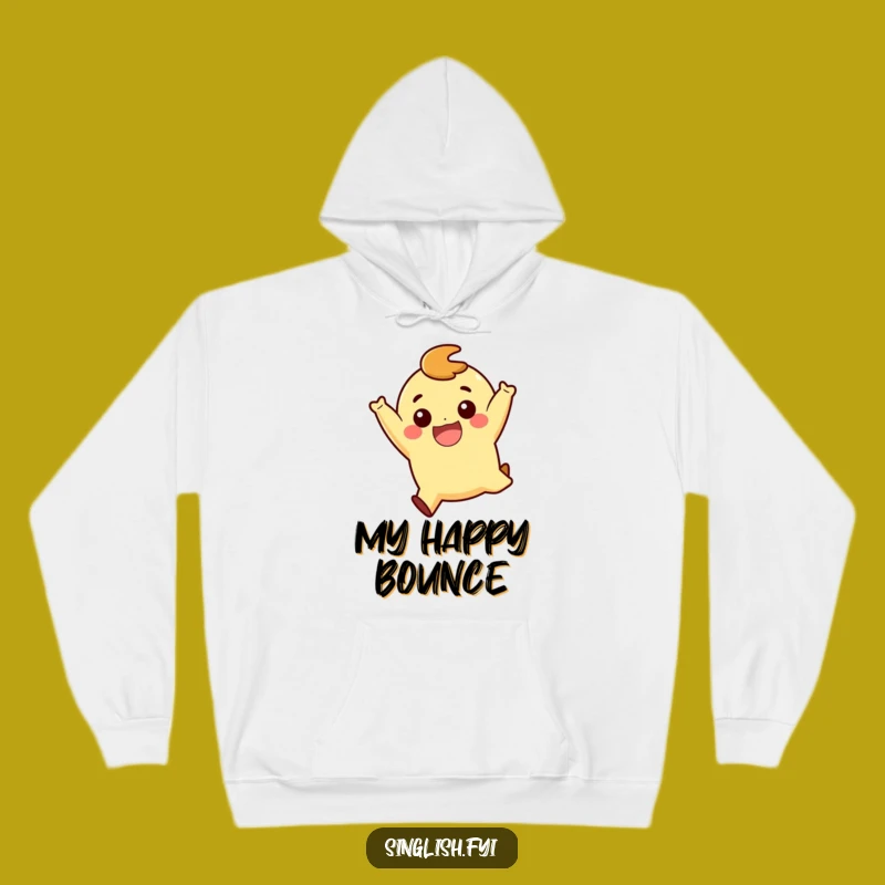 Funny Playful Jump Character Hoodie: Cozy Up with Happy Energy