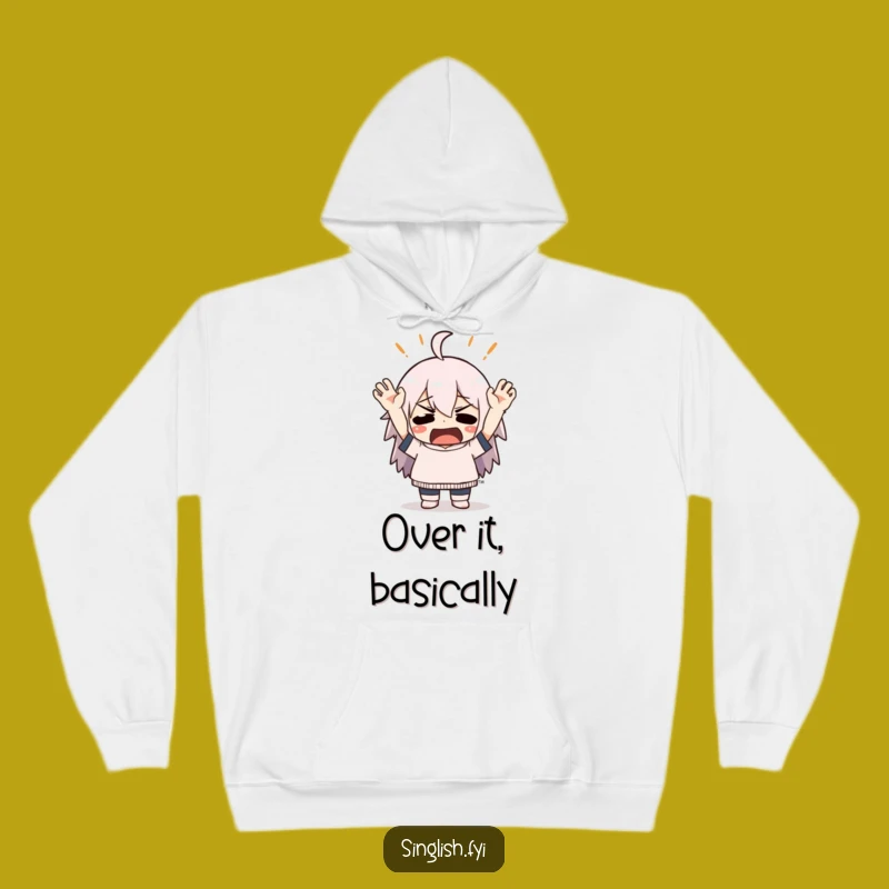 Funny Exasperated Character Hoodie: Cozy Up with Hilarious Drama