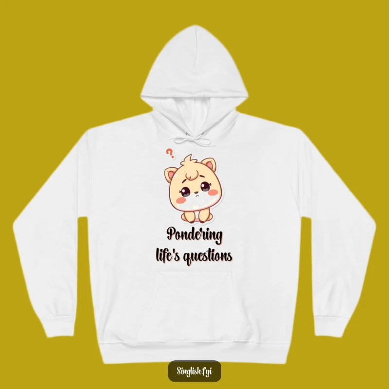 Funny Curious Character Hoodie - Cozy Puzzled Wear for Perfect Gift