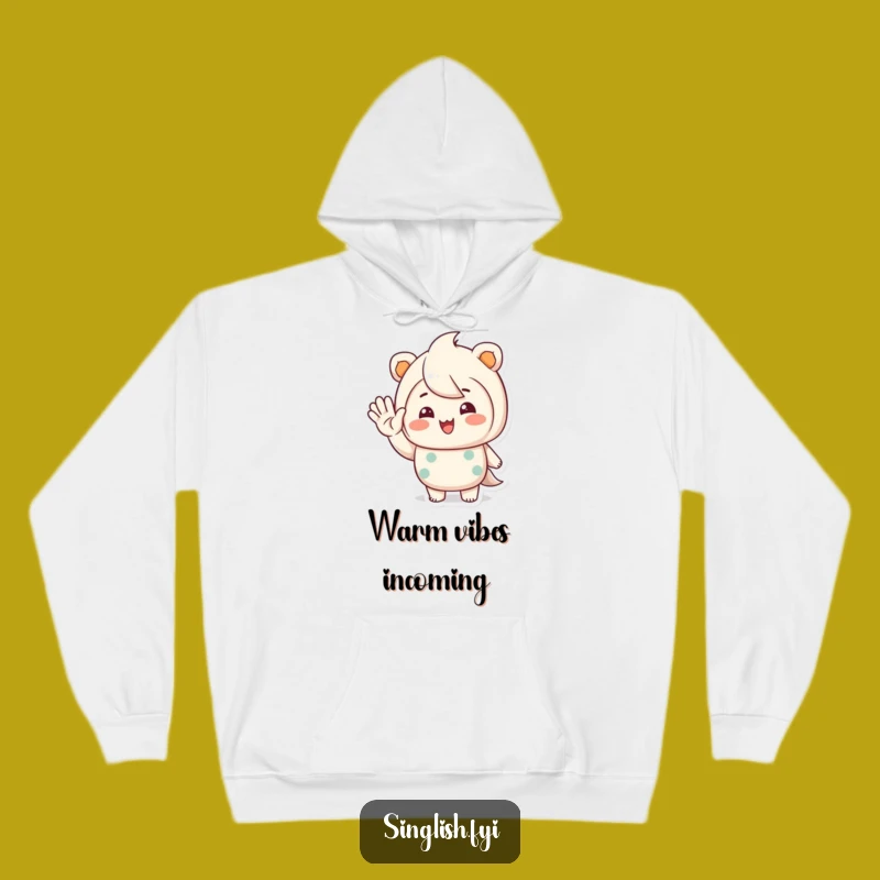 Cozy Funny Friendly Wave Hoodie: Warmth and Welcomes Guaranteed!