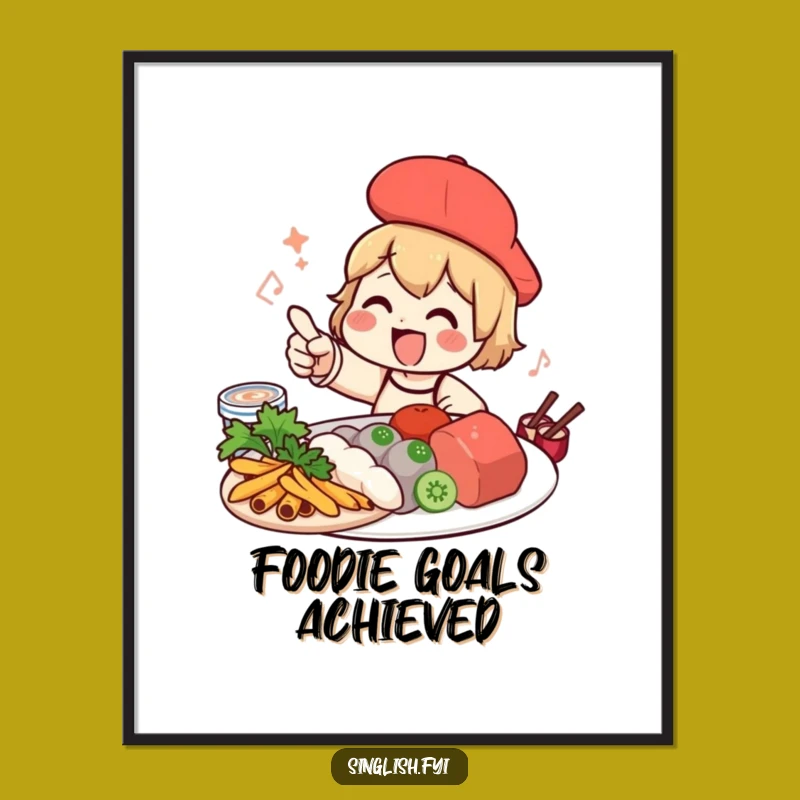 Free Printable Foodie Shelduck Wall Art - Culinary Joy Downloadable Decor Gift