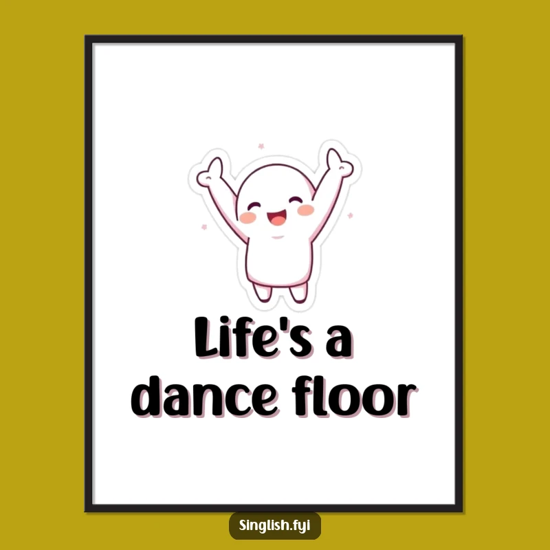 Free Printable Silly Dance Wall Art: Funny Character, Downloadable Home Decor