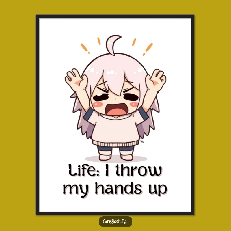 Funny Free Printable Wall Art: Mock Exasperation Character, Hilarious Downloadable Decor