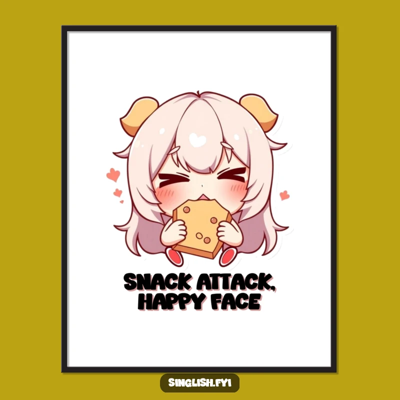Funny Snack Face Art: Free Printable Wall Decor - Comedic Download!