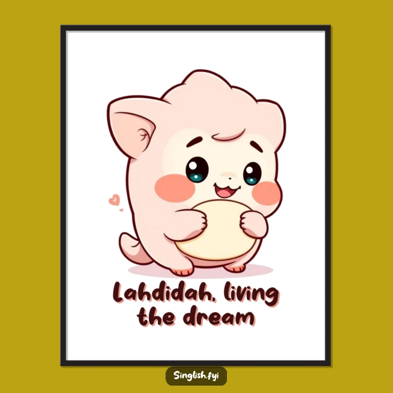 Free Printable Wall Art: Cheeky Lah Character Funny Downloadable Art