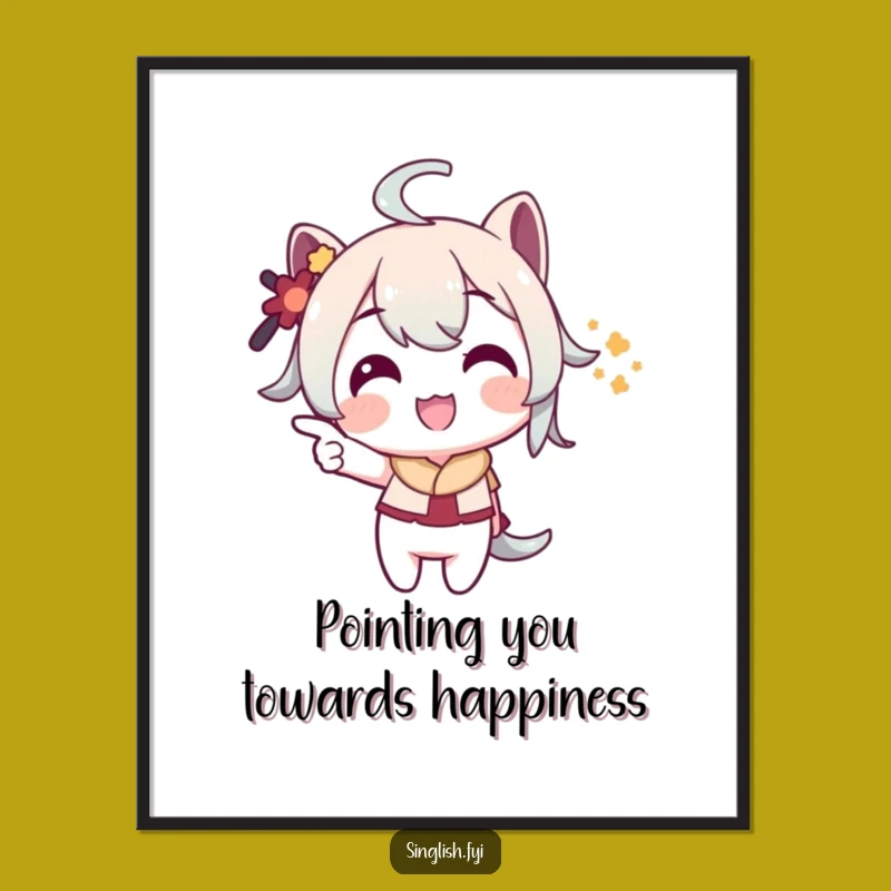 Free Printable Wall Art: Playful Point - Funny Downloadable Art Gift