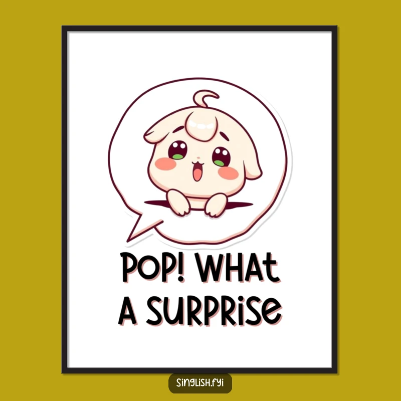 Funny Free Printable Wall Art: Surprise Pop-Up Character, Humorous Downloadable Art