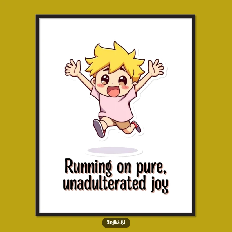 Free Printable Wall Art: Flailing Runner for Dynamic and Funny Decor