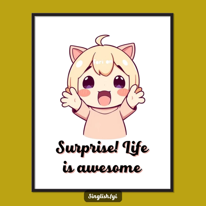 Surprise Delightful Character Free Printable Wall Art - Funny Downloadable Decor