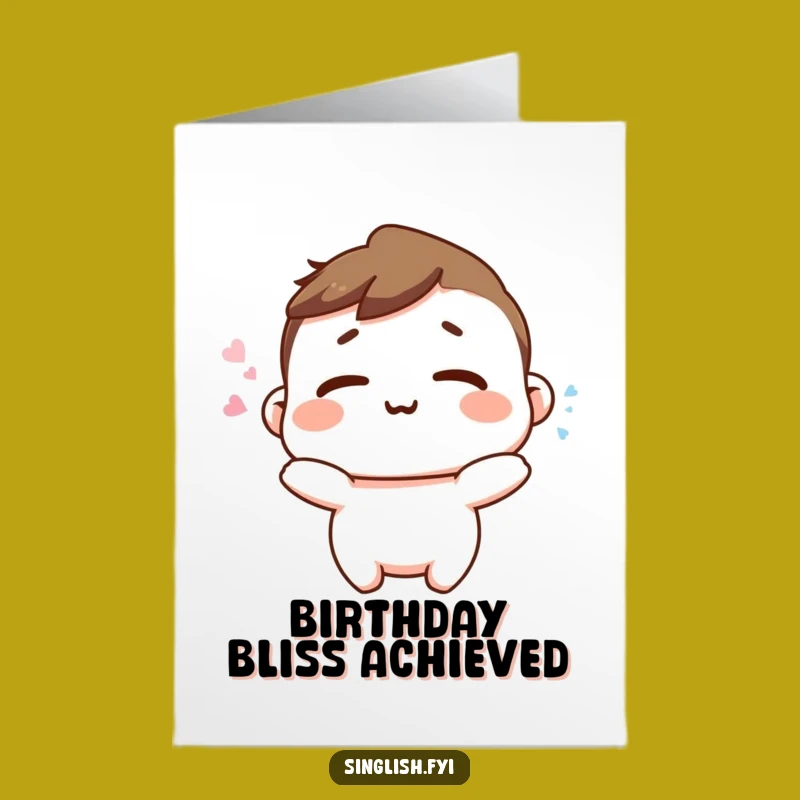 Free Printable Birthday Card: Happy Sigh Character Relaxing, Hilarious Downloadable Gift
