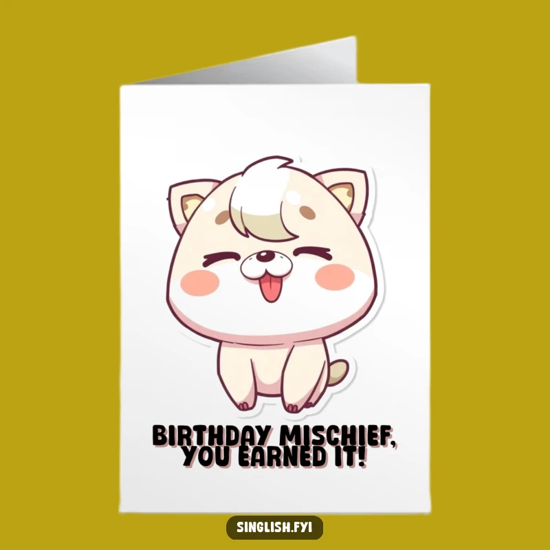 Free Printable Cheeky Birthday Card: Tongue Out Wink, Funny Downloadable Gift