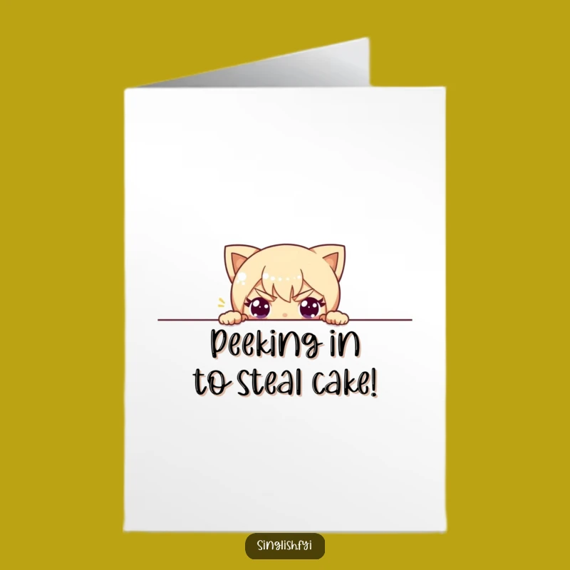 Free Printable Mischievous Character Birthday Card - Funny Peek-a-Boo Downloadable Gift