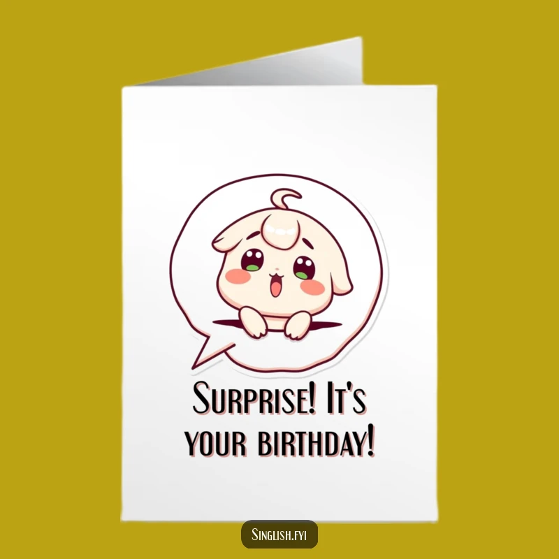 Free Printable Birthday Card: Surprise Pop-Up Character, Funny Birthday Greeting