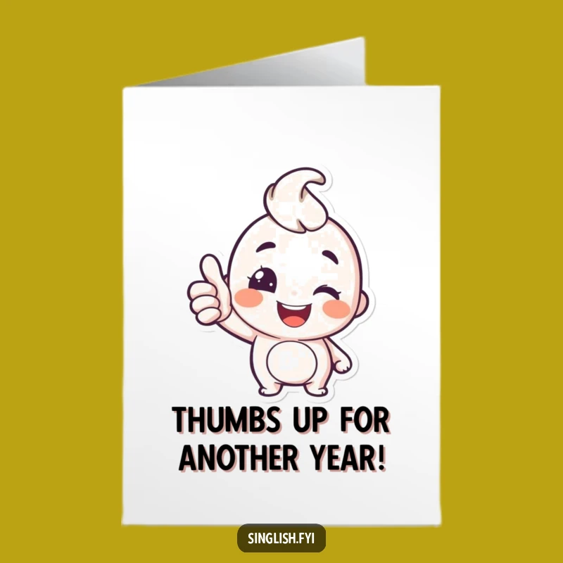 Free Printable Birthday Card: Winking Thumbs Up - Funny Downloadable Gift