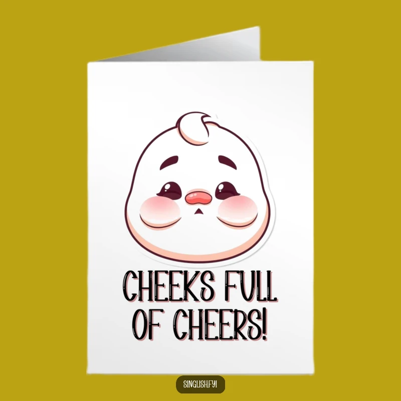 Free Printable Congrats Card: Funny Face Character for a Hilariously Unexpected Win