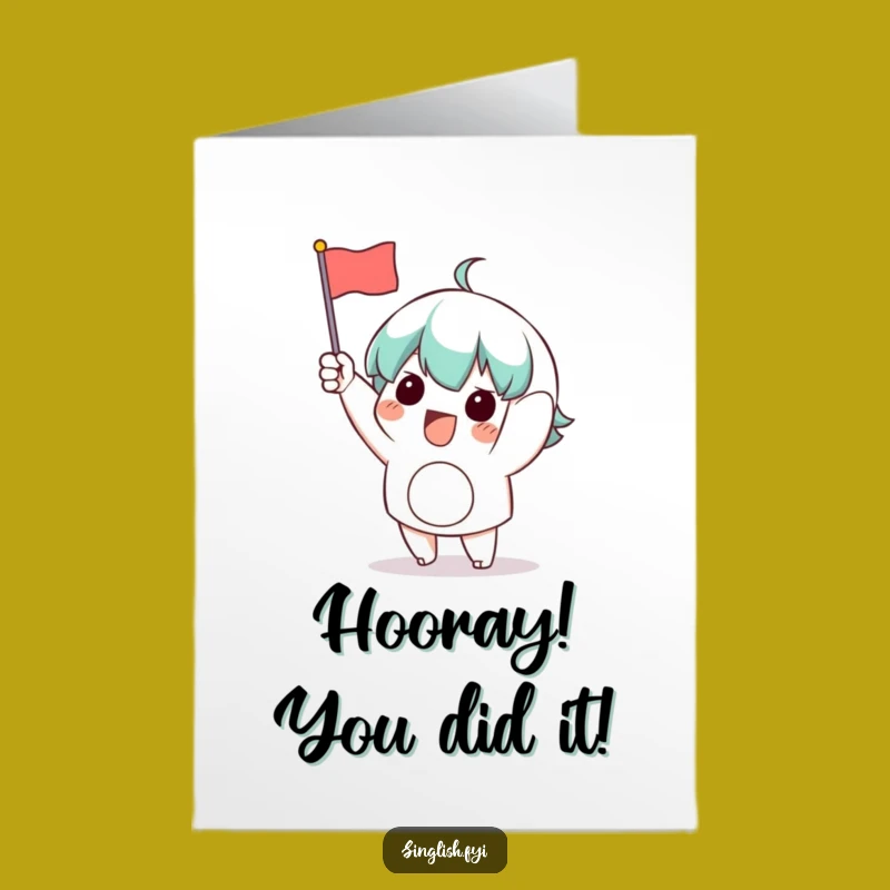 Flag Waving Congrats Card: Free Printable Excitement - Downloadable!