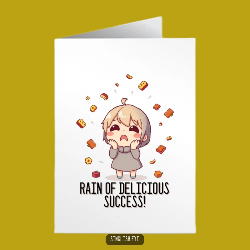 Free Printable Food Rain Shelduck Congrats Card - Surprise Success DIY Downloadable Gift