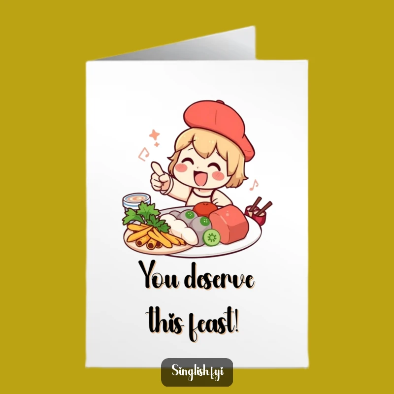 Free Printable Foodie Shelduck Congrats Card - Delicious Discovery DIY Downloadable Gift