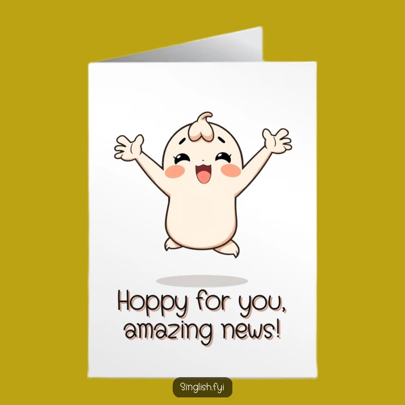 Joyful Hop Congratulations Card Free Printable: Arms Wide Art