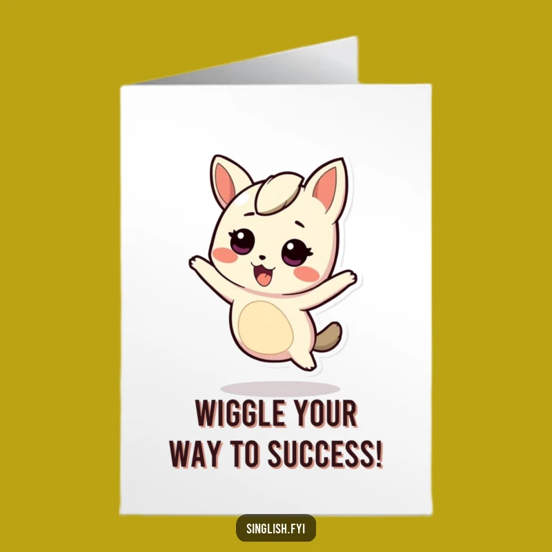 Energetic Wiggle Free Printable Congrats Card - Funny Downloadable Gift