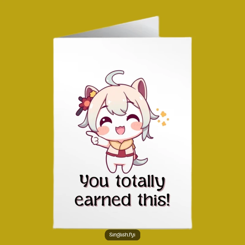 Free Printable Congrats Card: Playful Point - Funny Downloadable Gift