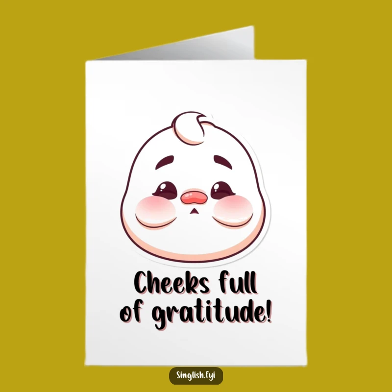 Free Printable Thank You Card: Funny Face Character for a Cheeky Thanks