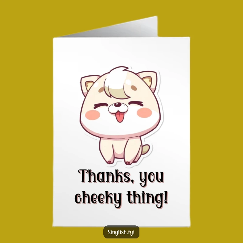 Free Printable Cheeky Thank You Card: Tongue Out Wink, Heartfelt Downloadable Gift