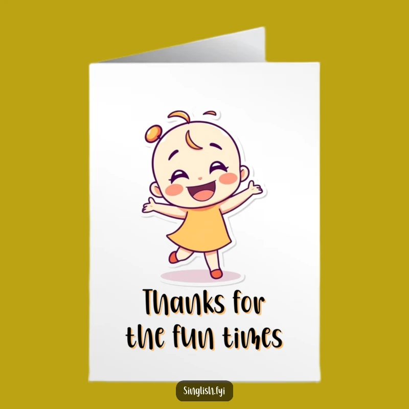 Free Printable Dancing Shelduck Thank You Card - Groovy Thanks DIY Downloadable Gift