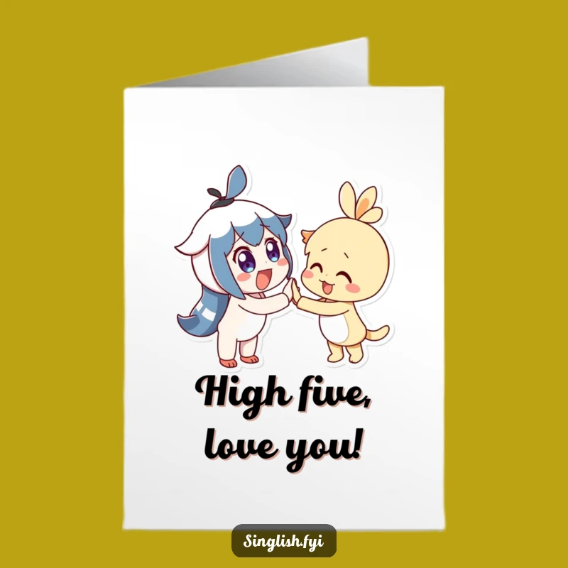 Free Printable Funny Thank You Card: High-Five Thanks - Downloadable Gift