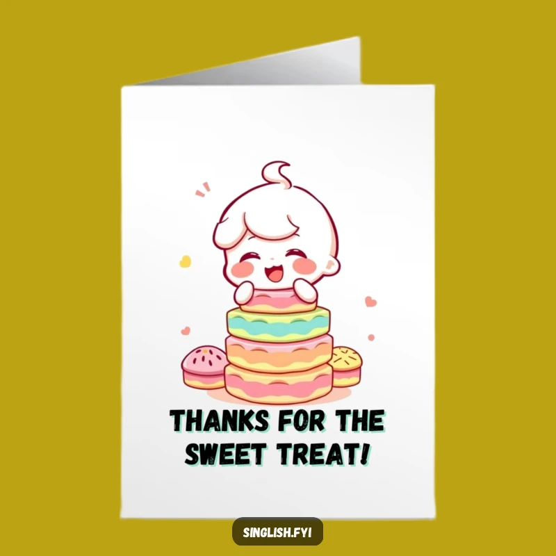 Free Printable Kuih Thank You Card: Giggling Balance Design for Grateful Downloads