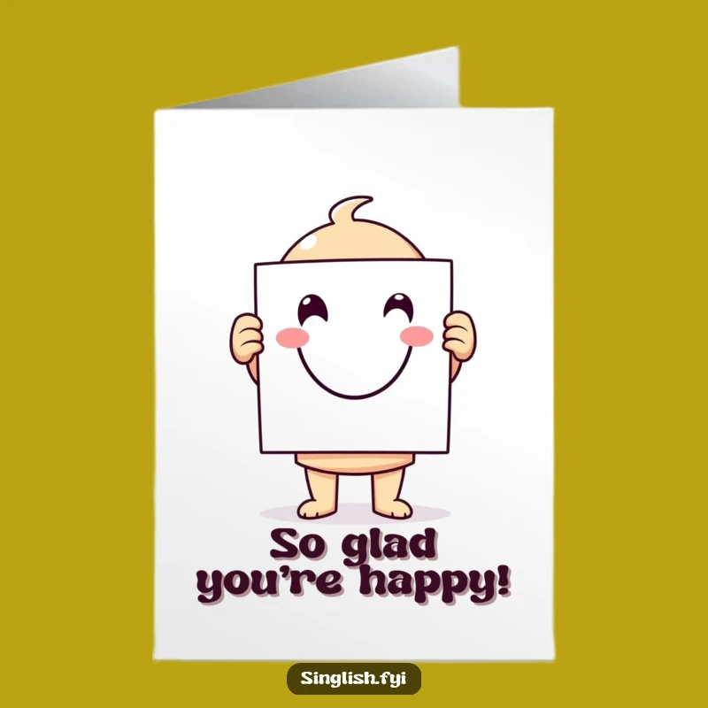 Free Printable Smiley Face Thank You Card: Funny Character celebrating downloadable gift