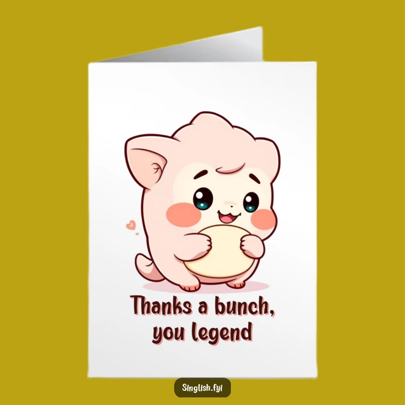 Free Printable Thank You Card: Cheeky Lah Character Funny Downloadable Gift